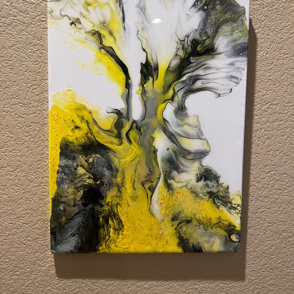 Acrylic Pour Painting with Resin seal 12x16 - Picture 2 of 3